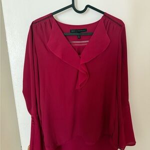 White House Black Market Red Blouse
